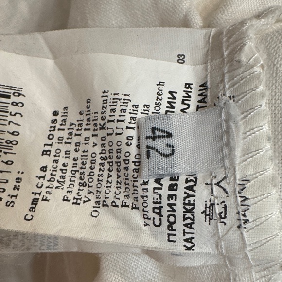 Moschino White Ruffled Blouse - Picture 10 of 10